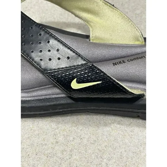 Nike Comfort Cushioned Footbed Flip Flops Women's 10 Thong Sandals Black-Summer - Picture 10 of 11